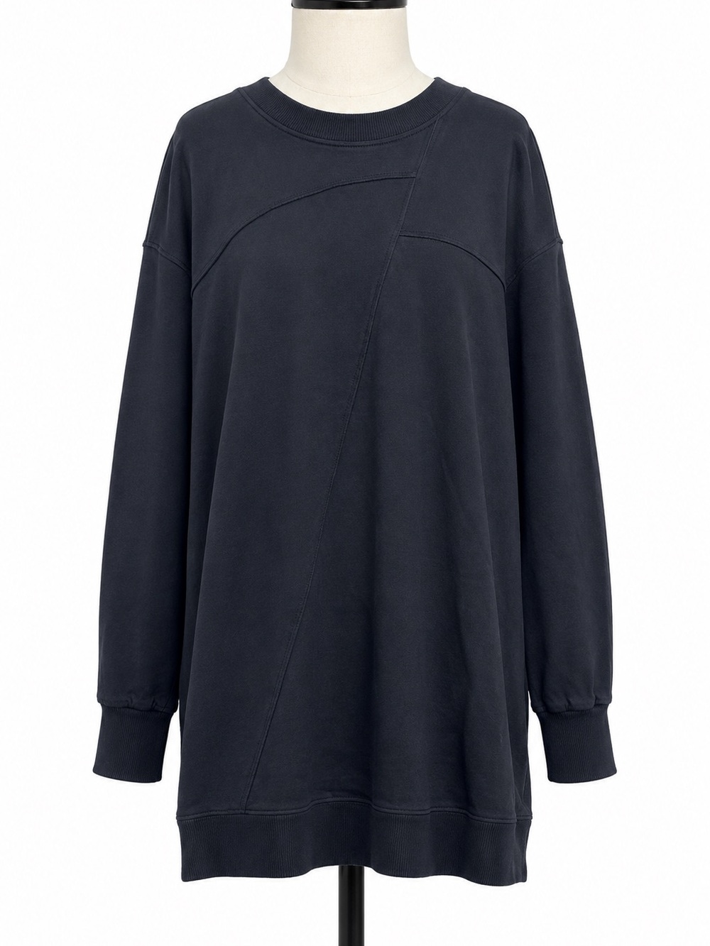 Lululemon Womens Broken Beats Sweater Dress Size 4 Black Pullover French Terry